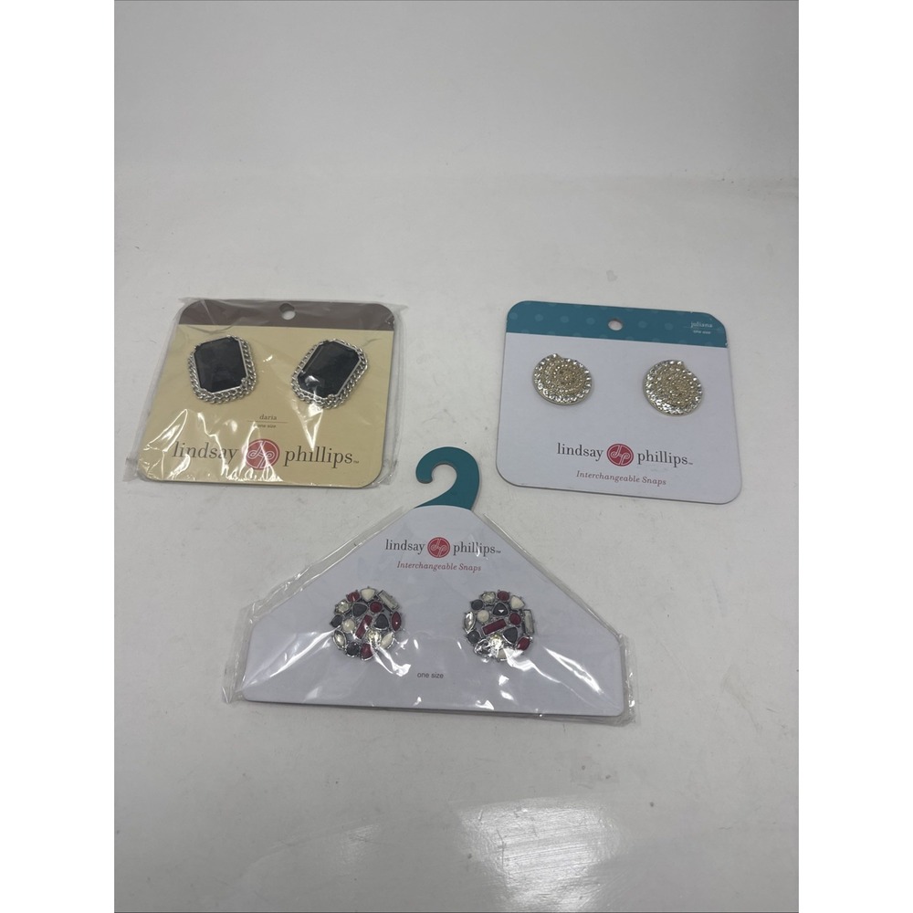 Lot of 3 Lindsay Phillips Interchangeable Snaps Shoes Charms - Brand New L2